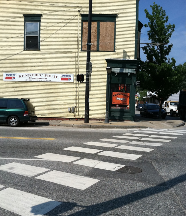 Shot of Worumbo Mills in Lisbon Falls, Maine