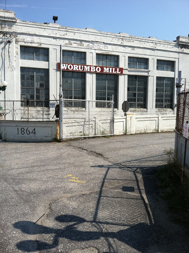 Shot of Worumbo Mills in Lisbon Falls, Maine